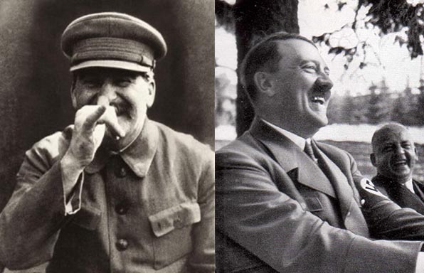 Hitler Stalin laughing smiling
